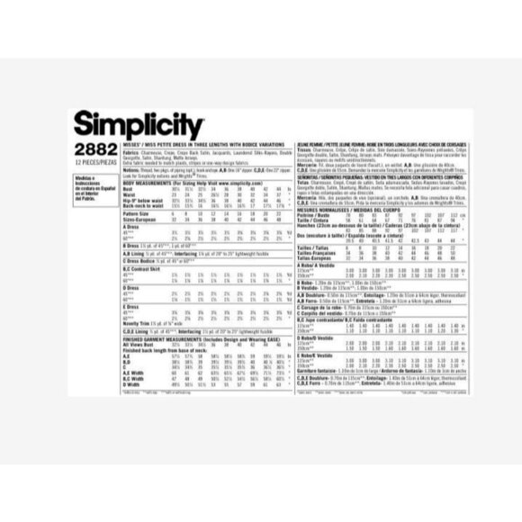 Simplicity 2882 Misses/Miss Petite Dress Pattern Size 6-14 Sleeveless - Picture 2 of 2